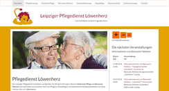 Desktop Screenshot of pflegedienst-loewenherz.de