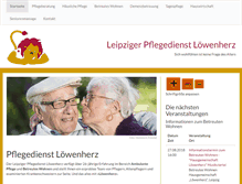 Tablet Screenshot of pflegedienst-loewenherz.de